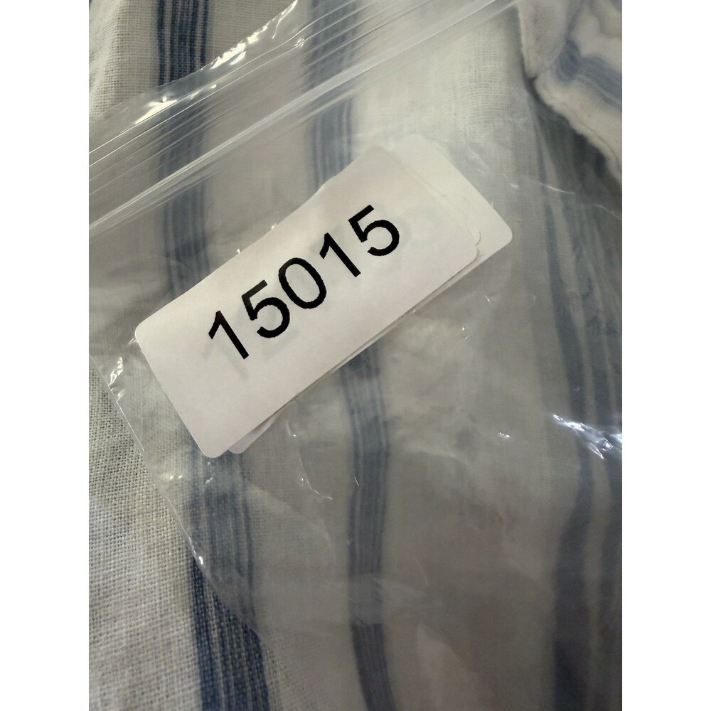 Malvin Shirt Dress Womens XL Blue White Striped Linen Blend Sleeveless Resort - Picture 12 of 12